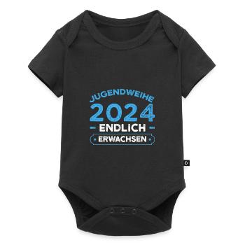 Jugendweihe 2024 Jugend Erwachsen Werden Geschenk - Baby Premium Kurzarmbody - Schwarz - Vorne