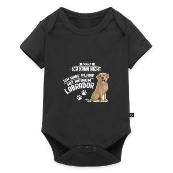 Labrador Hund Hundebesitzer Geschenk - Baby Premium Kurzarmbody - Schwarz - Vorne