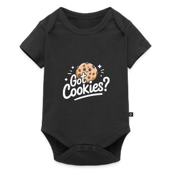 Cookies Cookie Keks Kekse Schokolade - Baby Premium Kurzarmbody - Schwarz - Vorne