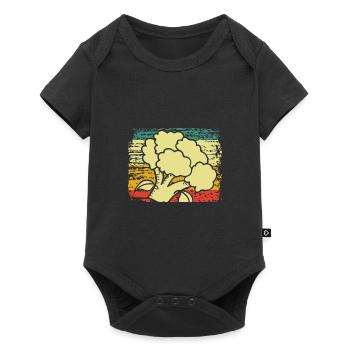 Brokkoli - Baby Premium Kurzarmbody - Schwarz - Vorne
