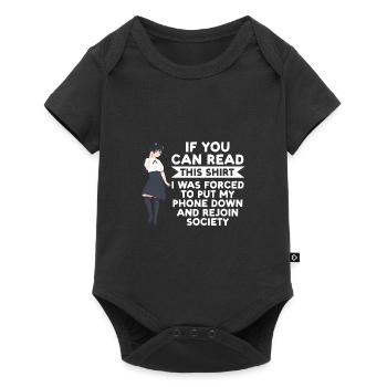 Anime merch Anime Anime Merchandise Geschenk - Baby Premium Kurzarmbody - Schwarz - Vorne