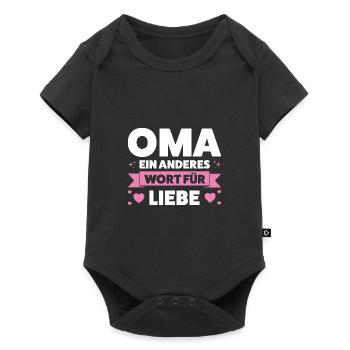 Oma Großmutter Omas Geschenk - Baby Premium Kurzarmbody - Schwarz - Vorne