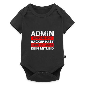 Admin Informatiker Administrator Geschenk - Baby Premium Kurzarmbody - Schwarz - Vorne