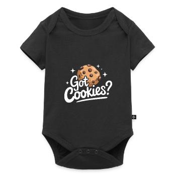 Cookies Cookie Keks Kekse Schokolade - Baby Premium Kurzarmbody - Schwarz - Vorne