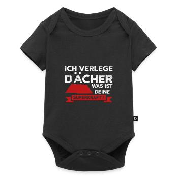Dachdecker Beruf Dachdecken Geschenk - Baby Premium Kurzarmbody - Schwarz - Vorne