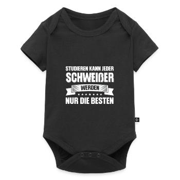 Schweißer Beruf Metallbau Geschenk - Baby Premium Kurzarmbody - Schwarz - Vorne