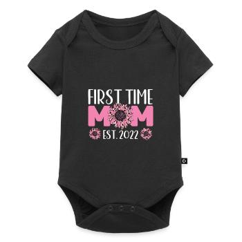 mother mum mom mum Geschenk - Baby Premium Kurzarmbody - Schwarz - Vorne