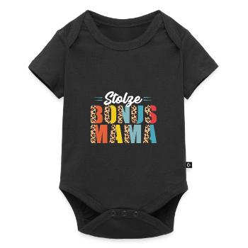 Bonus Mama Familie Stiefmama Geschenk - Baby Premium Kurzarmbody - Schwarz - Vorne