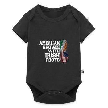 Irland Irisch Irische Wurzeln Geschenk - Baby Premium Kurzarmbody - Schwarz - Vorne