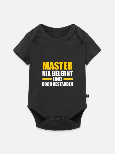 Master Prüfung Mastertitel Geschenk - Baby Premium Kurzarmbody - Schwarz