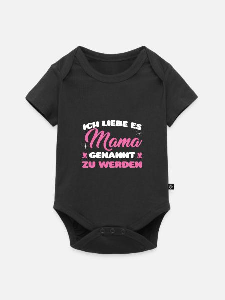 Mutter Familie Mutter Geschenk - Baby Premium Kurzarmbody - Schwarz