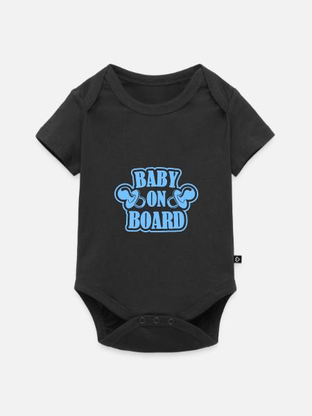 Baby on Board - Baby Premium Kurzarmbody - Schwarz