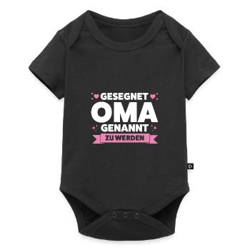 Oma Großmutter Omi Geschenk - Baby Premium Kurzarmbody - Schwarz - Vorne