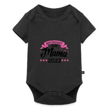 Mama 2023 Familie Werdende Mama Geschenk - Baby Premium Kurzarmbody - Schwarz - Vorne