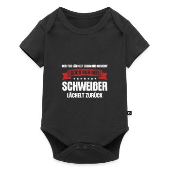 Schweißer Beruf Metallbauer Geschenk - Baby Premium Kurzarmbody - Schwarz - Vorne