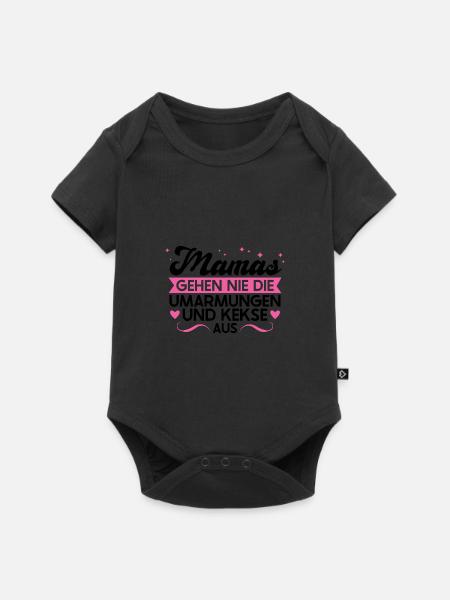 Mutter Familie Sohn Geschenk - Baby Premium Kurzarmbody - Schwarz