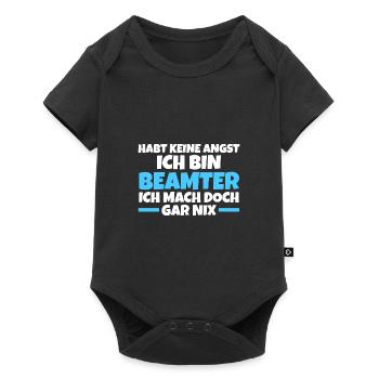 Beamter Beamte Verbeamtung Geschenk - Baby Premium Kurzarmbody - Schwarz - Vorne