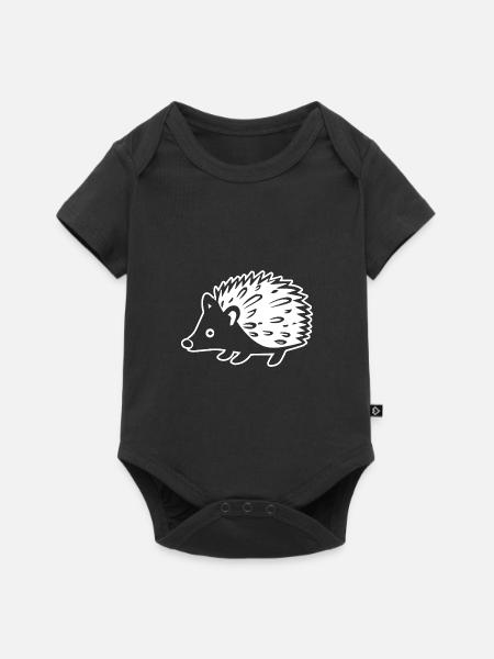 Igel - Baby Premium Kurzarmbody - Schwarz