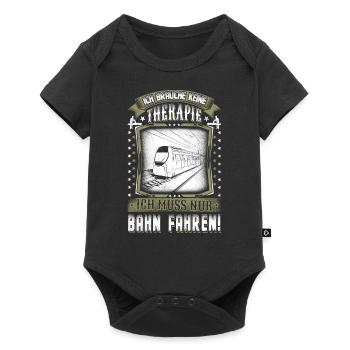 Ich brauche keine Therapie... - Baby Premium Kurzarmbody - Schwarz - Vorne