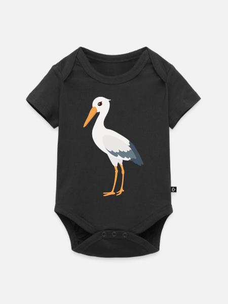 Storch - Baby Premium Kurzarmbody - Schwarz