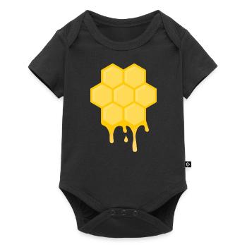Peignes de miel - Body à manches courtes Premium Bébé - noir - Devant