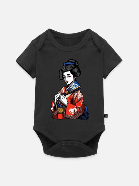 Japan Geisha - Baby Premium Kurzarmbody - Schwarz