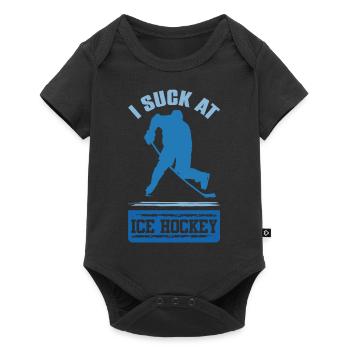 Sports de hockey sur glace - Body à manches courtes Premium Bébé - noir - Devant