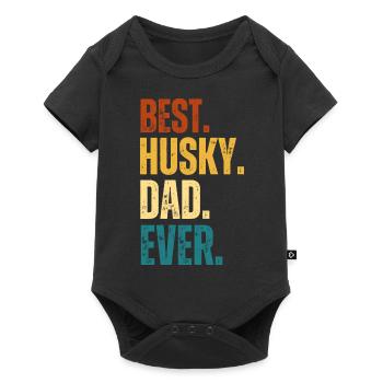 Meilleur Husky Papa Father’s Day Gift Dogs Husky - Body à manches courtes Premium Bébé - noir - Devant
