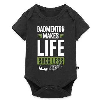 Badminton sport - Baby Premium short-sleeve bodysuit - black - Front