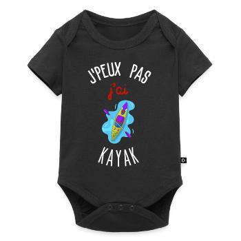 I can't I kayak - Baby Premium short-sleeve bodysuit - black - Front
