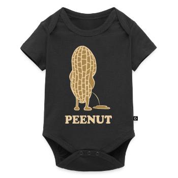 PeeNut - a peanut needs to pee, pun - Baby Premium short-sleeve bodysuit - black - Front