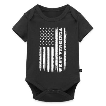 Flag USA West Virginia State Gift - Baby Premium short-sleeve bodysuit - black - Front