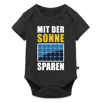 Mit der Sonne sparen - Photovoltaik - Solarenergie - Baby Premium Kurzarmbody - Schwarz - Vorne