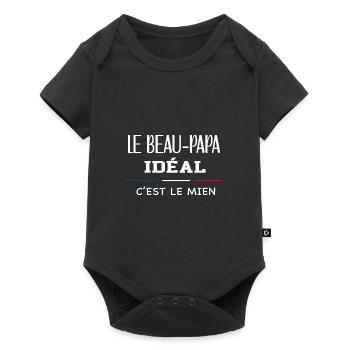 Cadeau beau papa idéal c'est le mien - Body à manches courtes Premium Bébé - noir - Devant