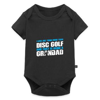 Discgolfer Discgolf Discgolfing Geschenk - Baby Premium Kurzarmbody - Schwarz - Vorne