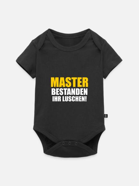 Master Prüfung Masterabschluss Geschenk - Baby Premium Kurzarmbody - Schwarz