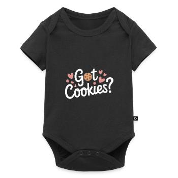 Cookies Cookie Keks Kekse Schokolade - Baby Premium Kurzarmbody - Schwarz - Vorne