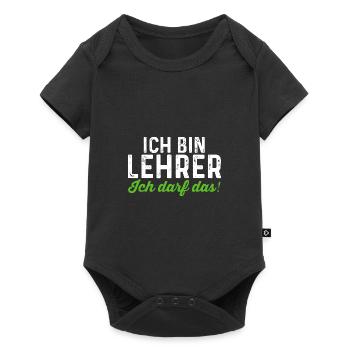 Lehrer Beruf Schullehrer Geschenk - Baby Premium Kurzarmbody - Schwarz - Vorne