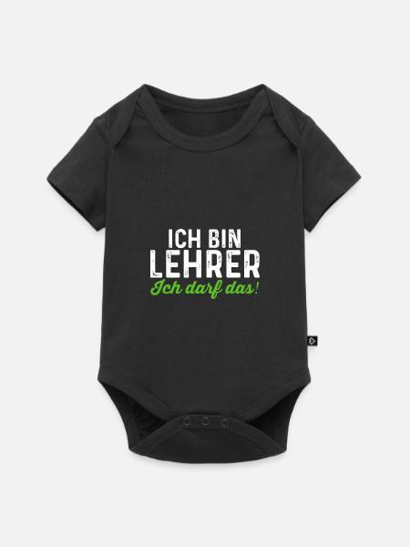 Lehrer Beruf Schullehrer Geschenk - Baby Premium Kurzarmbody - Schwarz