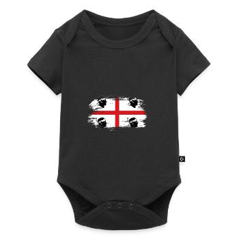 Drapeau vintage de Sardaigne - Body à manches courtes Premium Bébé - noir - Devant