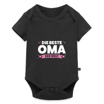 Oma Großmutter Omi Geschenk - Baby Premium Kurzarmbody - Schwarz - Vorne