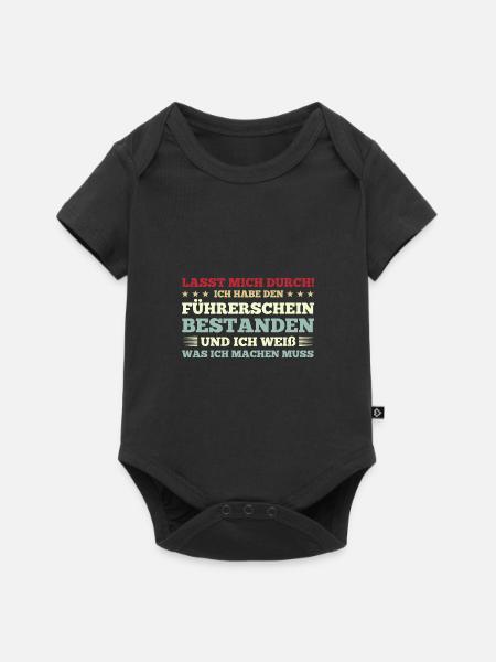 Führerschein Prüfung Führerscheinprüfung Geschenk - Baby Premium Kurzarmbody - Schwarz