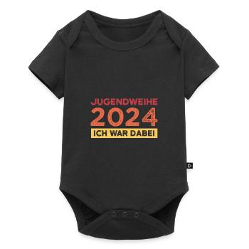 Jugendweihe 2024 Jugend Jugendliche Geschenk - Baby Premium Kurzarmbody - Schwarz - Vorne
