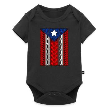 Porto Rican Tribal Flag - Modern Boricua - Body à manches courtes Premium Bébé - noir - Devant