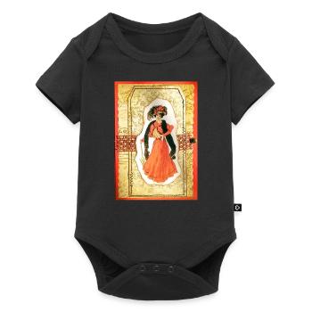 Victorian Lady Orange - Baby Premium short-sleeve bodysuit - black - Front