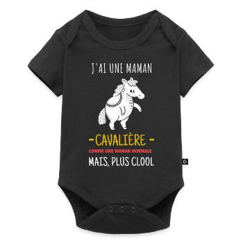 Maman Cavalière Cool - Body à manches courtes Premium Bébé - noir - Devant