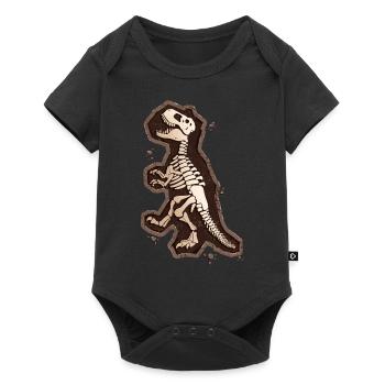 Dinosaurier-Skelett-Design für Dino-Fans - Baby Premium Kurzarmbody - Schwarz - Vorne