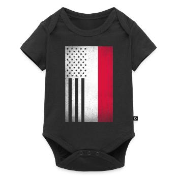 Polen Design für stolze polnische Amerikaner - Baby Premium Kurzarmbody - Schwarz - Vorne