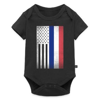 Frankreich Design für französische Amerikaner - Baby Premium Kurzarmbody - Schwarz - Vorne