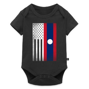 Laos Design für stolze laotische Amerikaner - Baby Premium Kurzarmbody - Schwarz - Vorne
